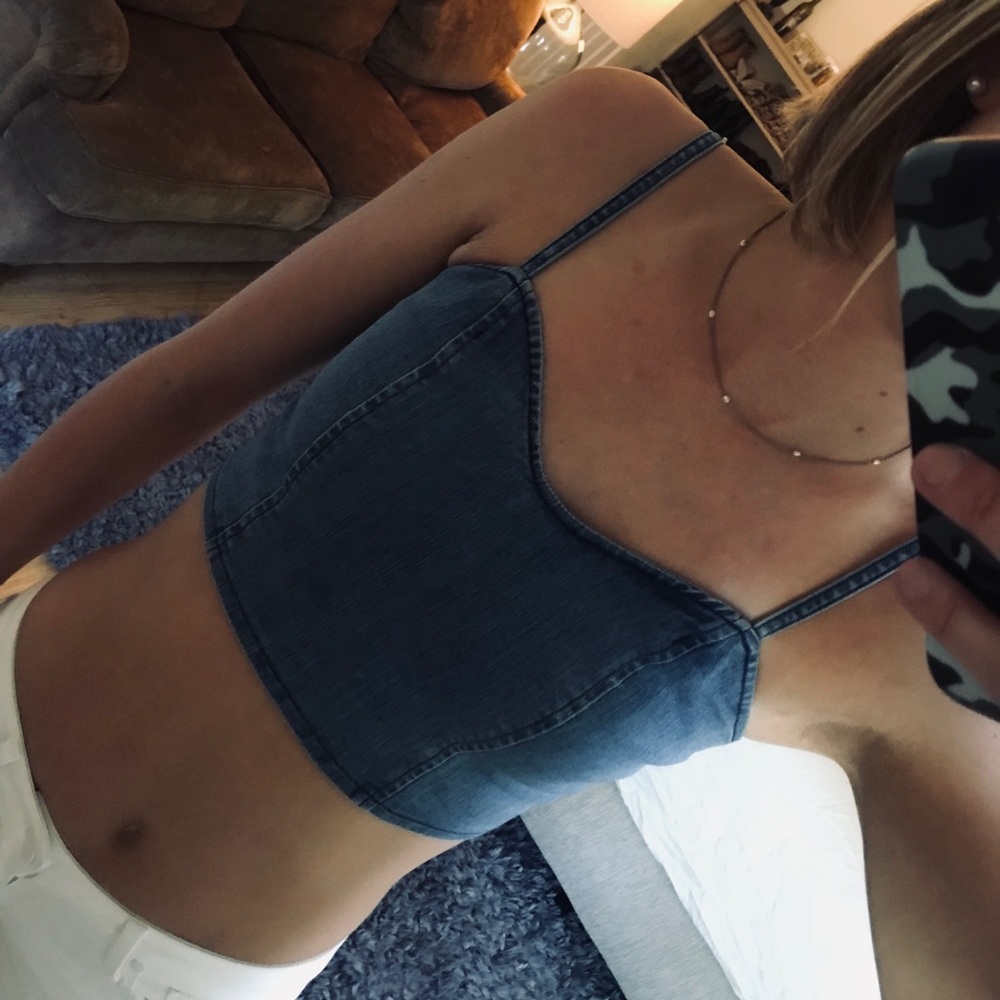Denim crop top - Picture 2 of 2